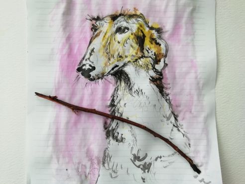 Day 77 - dog with a stick 03